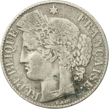 France, Cérès, 50 Centimes, 1882, Paris, VF(20-25), Silver, KM:834.1