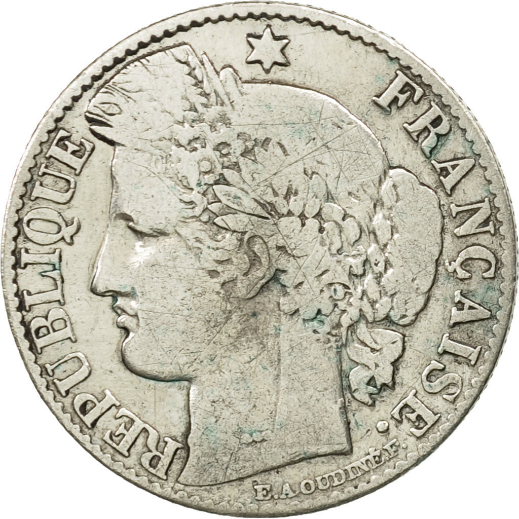 France, Cérès, 50 Centimes, 1881, Paris, F(12-15), Silver, KM:834.1