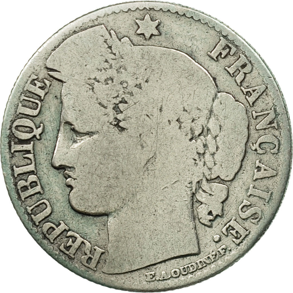 France, Cérès, 50 Centimes, 1888, Paris, VG(8-10), Silver, KM:834.1