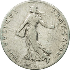 Moneda, Francia, Semeuse, 50 Centimes, 1911, Paris, BC+, Plata, KM:854
