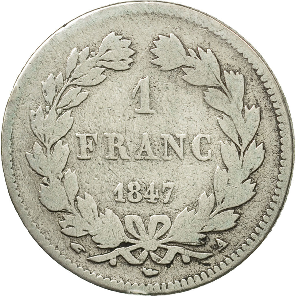 Coin, France, Louis-Philippe, Franc, 1847, Paris, F(12-15), Silver, KM:748.1