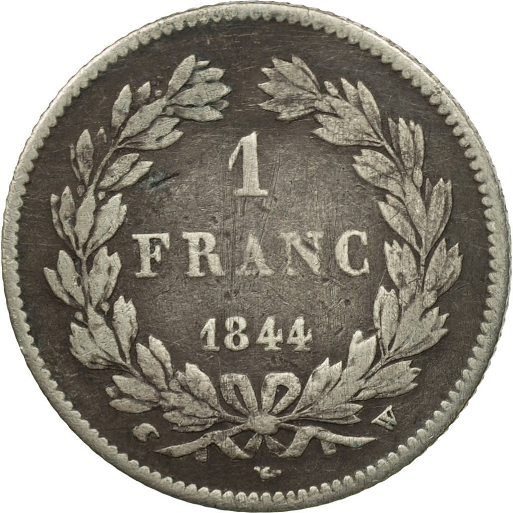 Coin, France, Louis-Philippe, Franc, 1844, Lille, F(12-15), Silver, KM:748.13