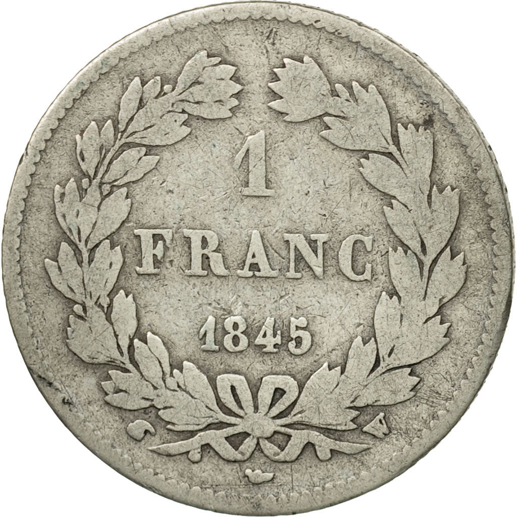 Moneta, Francia, Louis-Philippe, Franc, 1845, Lille, B+, Argento, KM:748.13