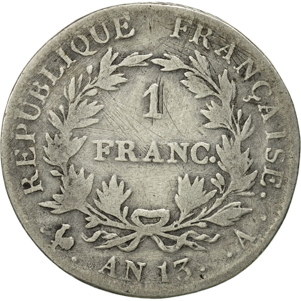 France, Napoléon I, Franc, 1805, Paris, TB, Argent, KM:656.1, Gadoury:443