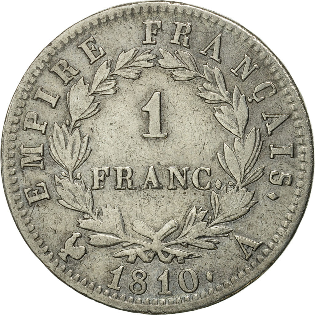 France, Napoléon I, Franc, 1810, Paris, EF(40-45), Silver, KM:692.1