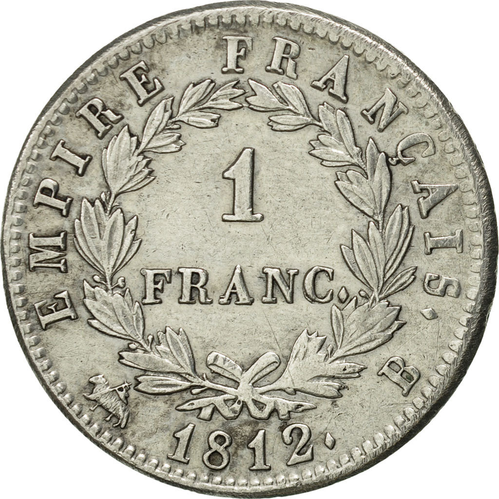 Coin, France, Napoléon I, Franc, 1812, Rouen, EF(40-45), Silver, KM:692.2