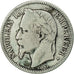 France, Napoleon III, Franc, 1867, Paris, VF(20-25), Silver,KM 806.1