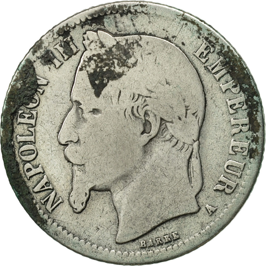 Frankreich, Napoleon III,  Franc, 1866, Paris, SGE+, Silber, KM 806.1