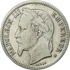 Coin, France, Napoleon III, Napoléon III, Franc, 1867, Strasbourg, VF(30-35)