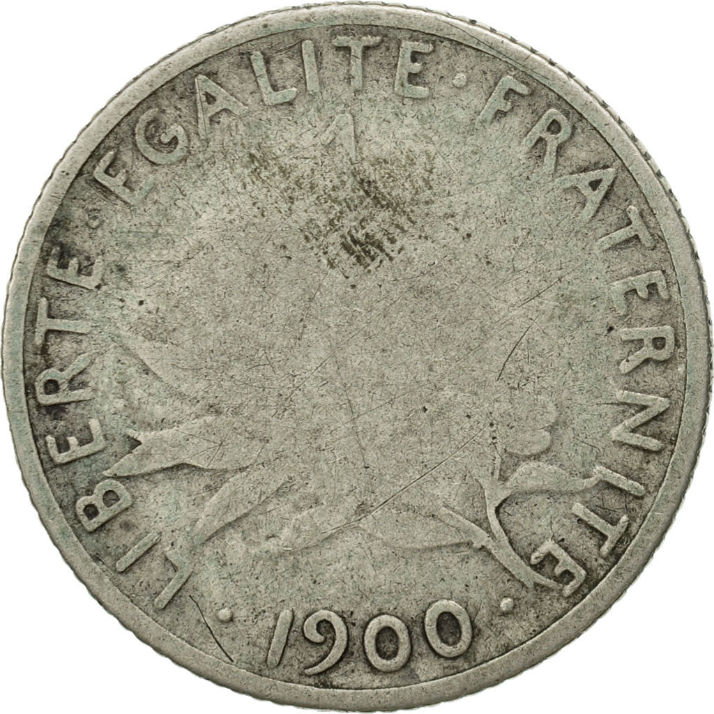 Coin, France, Semeuse, Franc, 1900, Paris, VG(8-10), Silver, KM:844.1