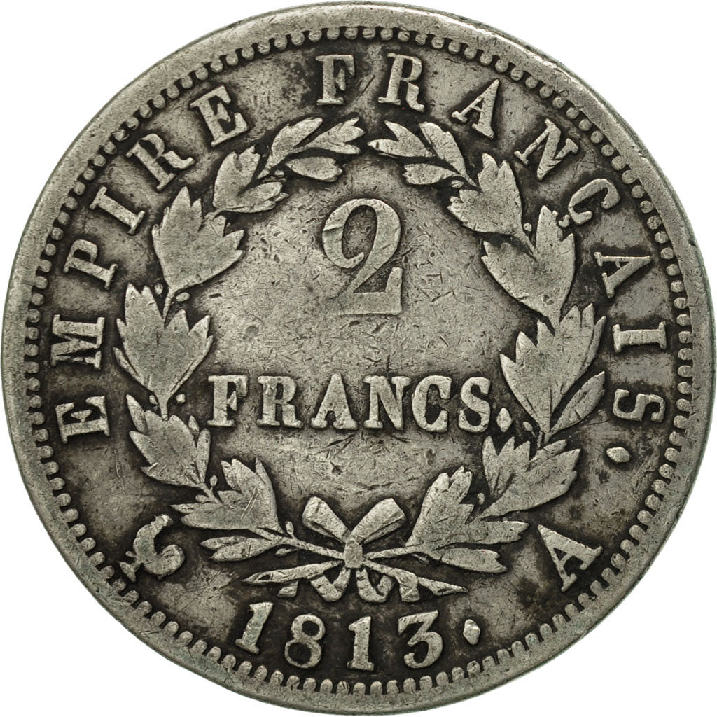 Monnaie, France, Napoléon I, 2 Francs, 1813, Paris, TB, Argent, KM:693.1