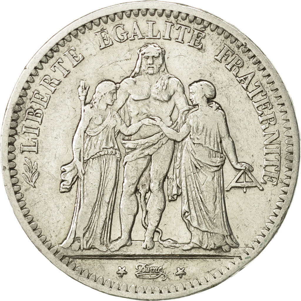 France, Hercule, 5 Francs, 1849, Bordeaux, EF(40-45), Silver, KM:756.4