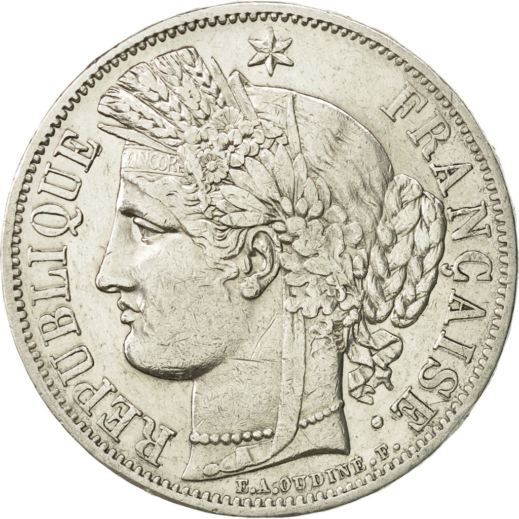 France, Cérès, 5 Francs, 1849, Paris, EF(40-45), Silver, KM:761.1, Gadoury:719
