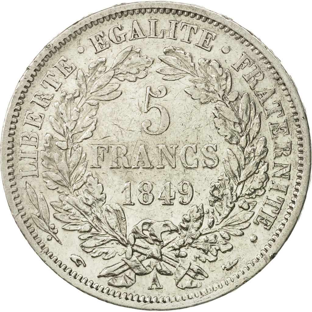 France, Cérès, 5 Francs, 1849, Paris, EF(40-45), Silver, KM:761.1, Gadoury:719