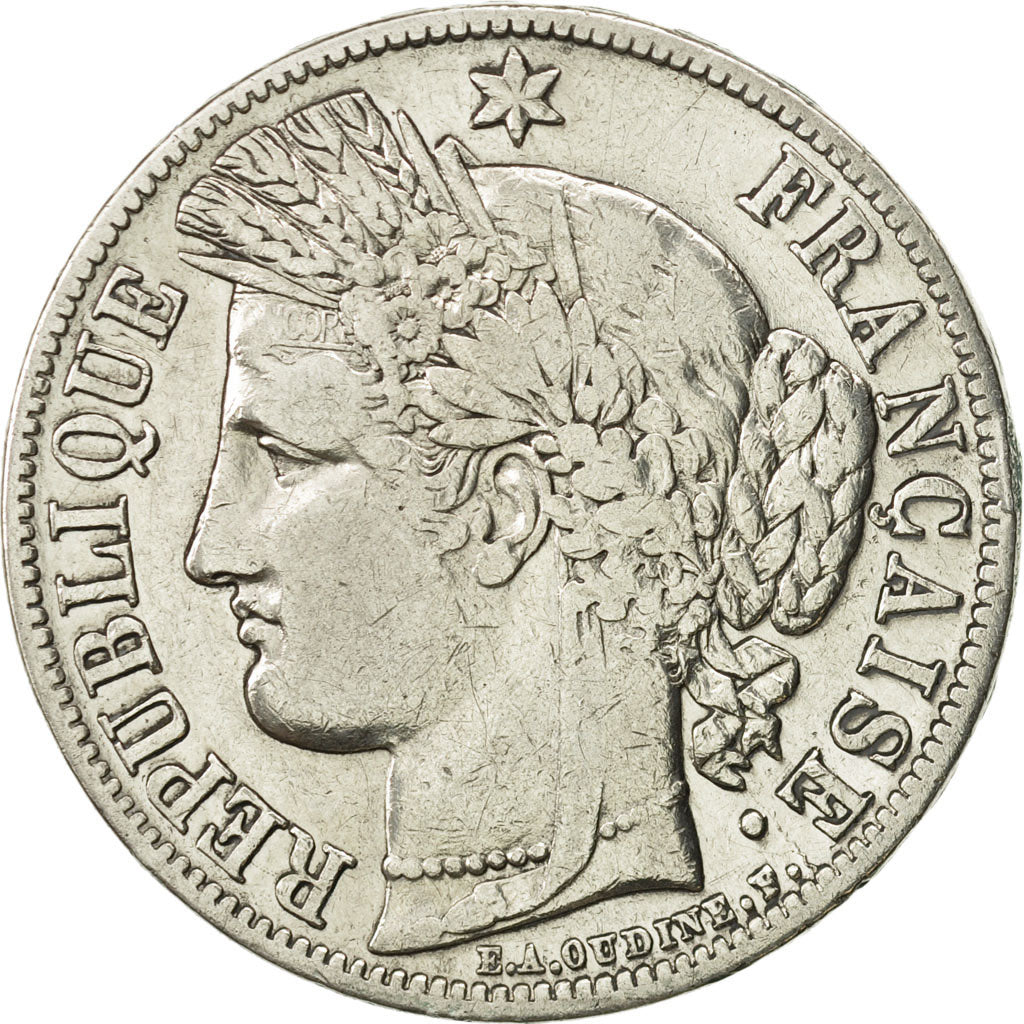 France, Cérès, 5 Francs, 1851, Paris, EF(40-45), Silver, KM:761.1, Gadoury:719