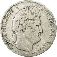Monnaie, France, Louis-Philippe, 5 Francs, 1845, Bordeaux, TB, Argent, KM:749.7