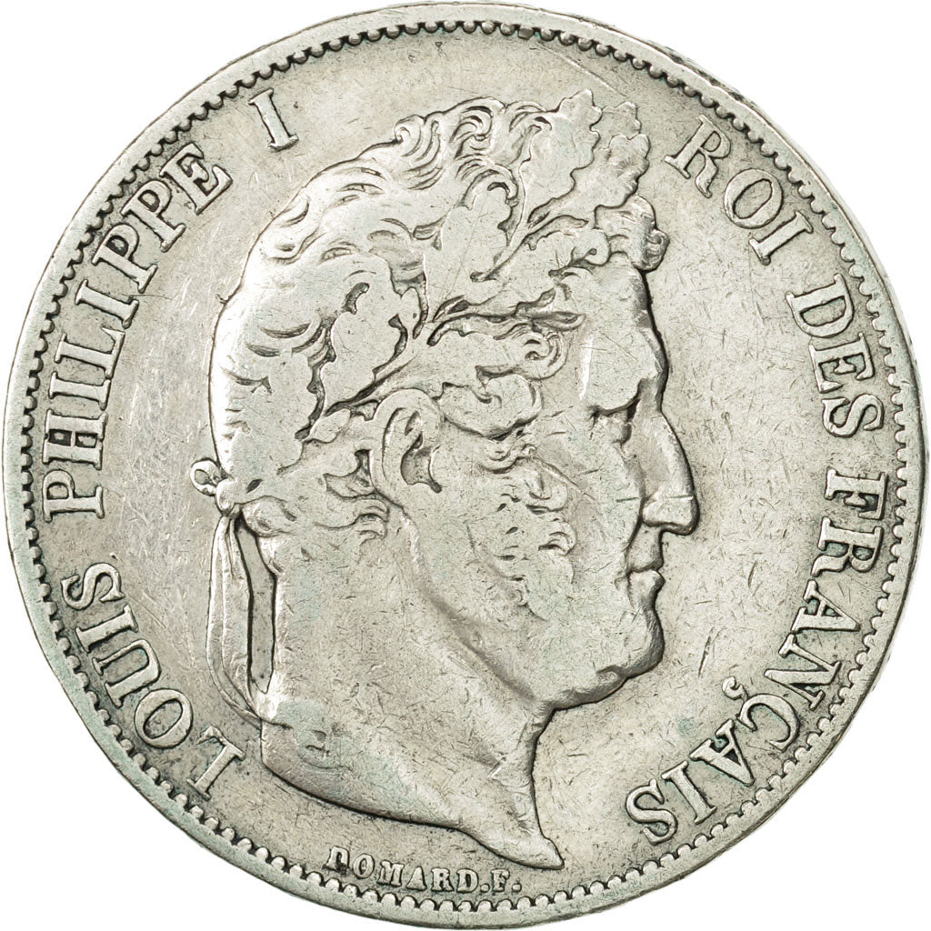 France, Louis-Philippe, 5 Francs, 1844, Lille, TB, Argent, KM:749.13,Gad 678a