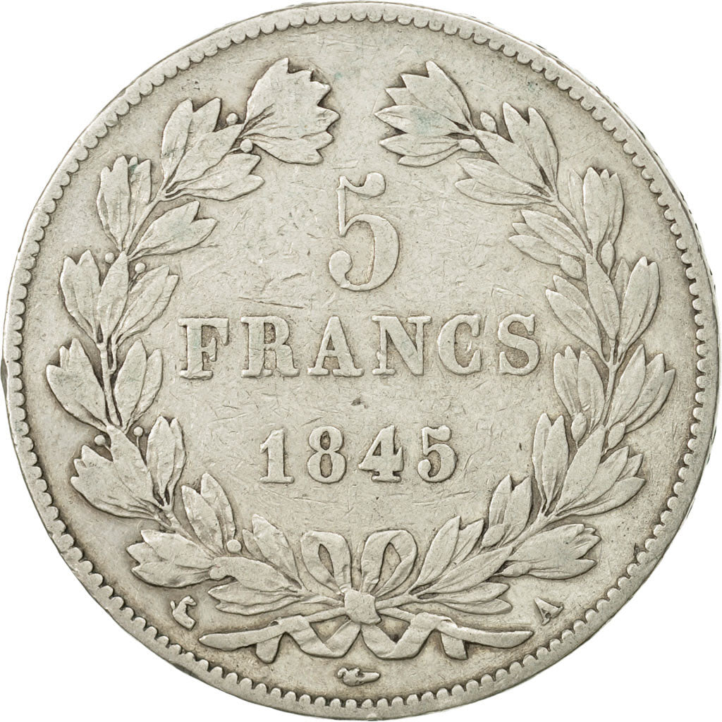 Coin, France, Louis-Philippe, 5 Francs, 1845, Paris, VF(30-35), Silver