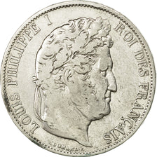 Monnaie, France, Louis-Philippe, 5 Francs, 1844, Strasbourg, TB+, Argent