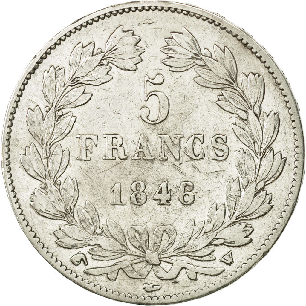 Moneta, Francia, Louis-Philippe, 5 Francs, 1846, Lille, BB, Argento, KM:749.13
