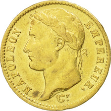 France, Napoléon I, 20 Francs, 1810, Paris, TTB+, Or, KM:695.1, Gadoury:1025