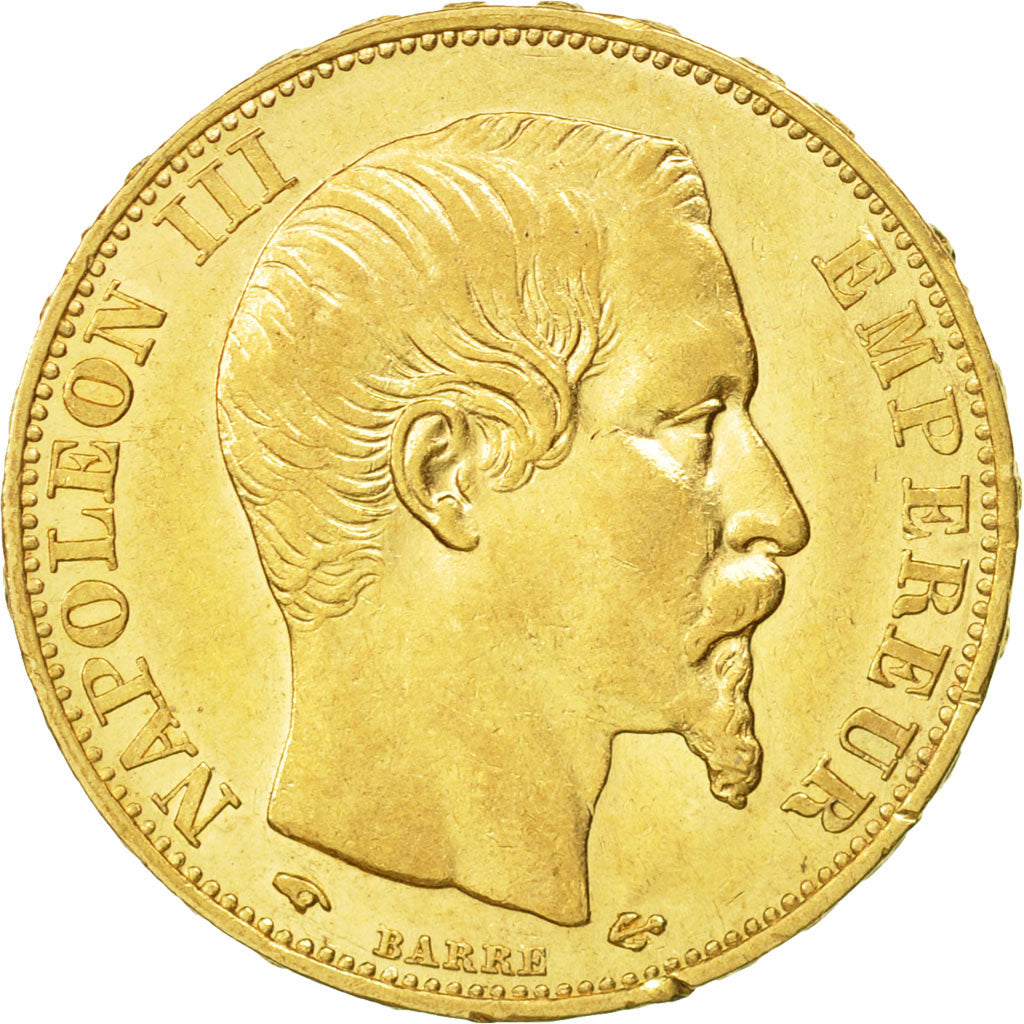 Moneda, Francia, Napoleon III, Napoléon III, 20 Francs, 1859, Paris, MBC+, Oro