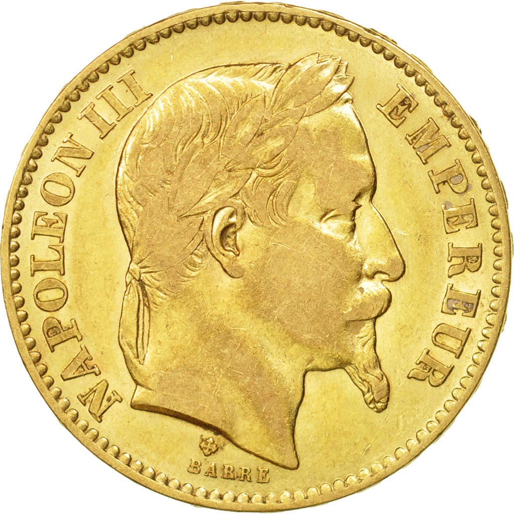 Coin, France, Napoleon III, Napoléon III, 20 Francs, 1866, Strasbourg
