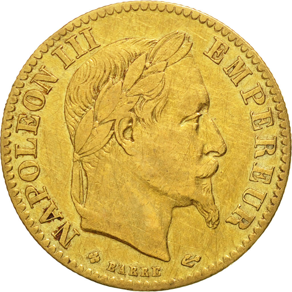 Munten, Frankrijk, Napoleon III, Napoléon III, 10 Francs, 1866, Strasbourg, ZF