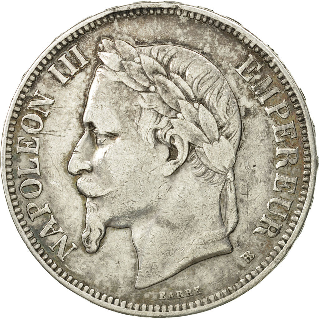 Monnaie, France, Napoléon III, 5 Francs, 1870, Strasbourg, TTB, Argent