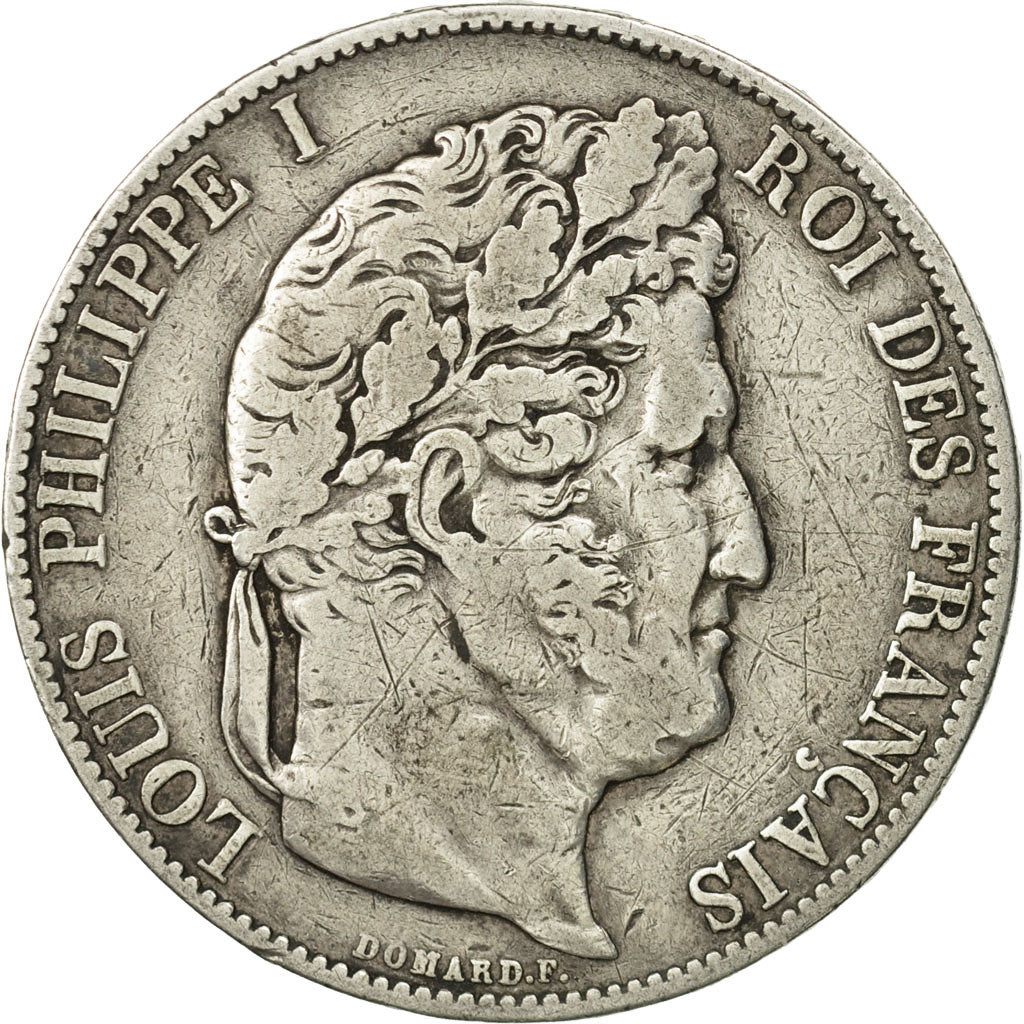 Coin, France, Louis-Philippe, 5 Francs, 1845, Lille, VF(30-35), Silver
