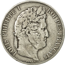 Coin, France, Louis-Philippe, 5 Francs, 1845, Lille, VF(30-35), Silver