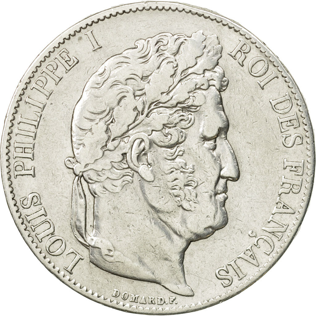 Coin, France, Louis-Philippe, 5 Francs, 1847, Paris, EF(40-45), Silver