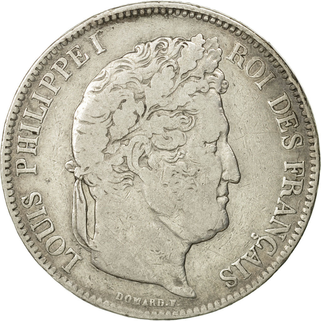 Monnaie, France, Louis-Philippe, 5 Francs, 1833, Lyon, TB+, Argent, KM:749.4