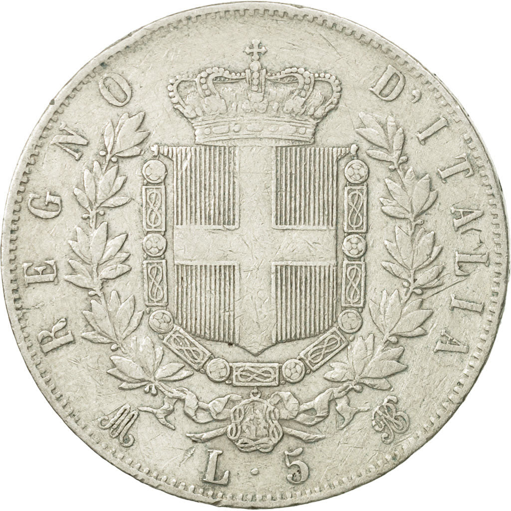 Monnaie, Italie, Vittorio Emanuele II, 5 Lire, 1874, Milan, TTB, Argent, KM:8.3