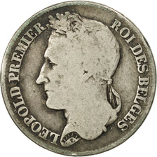 Moneta, Belgia, Leopold I, 2 Francs, 2 Frank, 1843, VF(20-25), Srebro, KM:9.2
