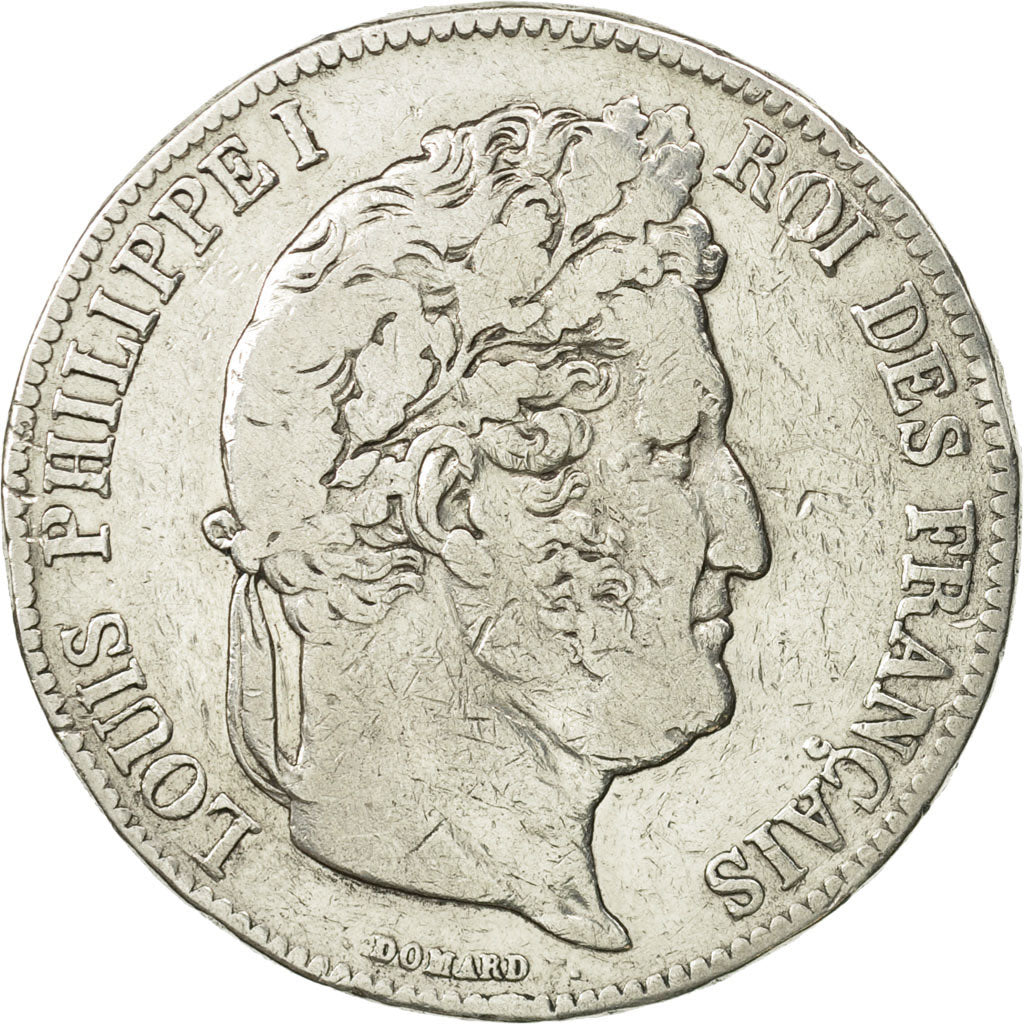 France, Louis-Philippe, 5 Francs, 1839, Rouen, VF(30-35), Silver, KM:749.2