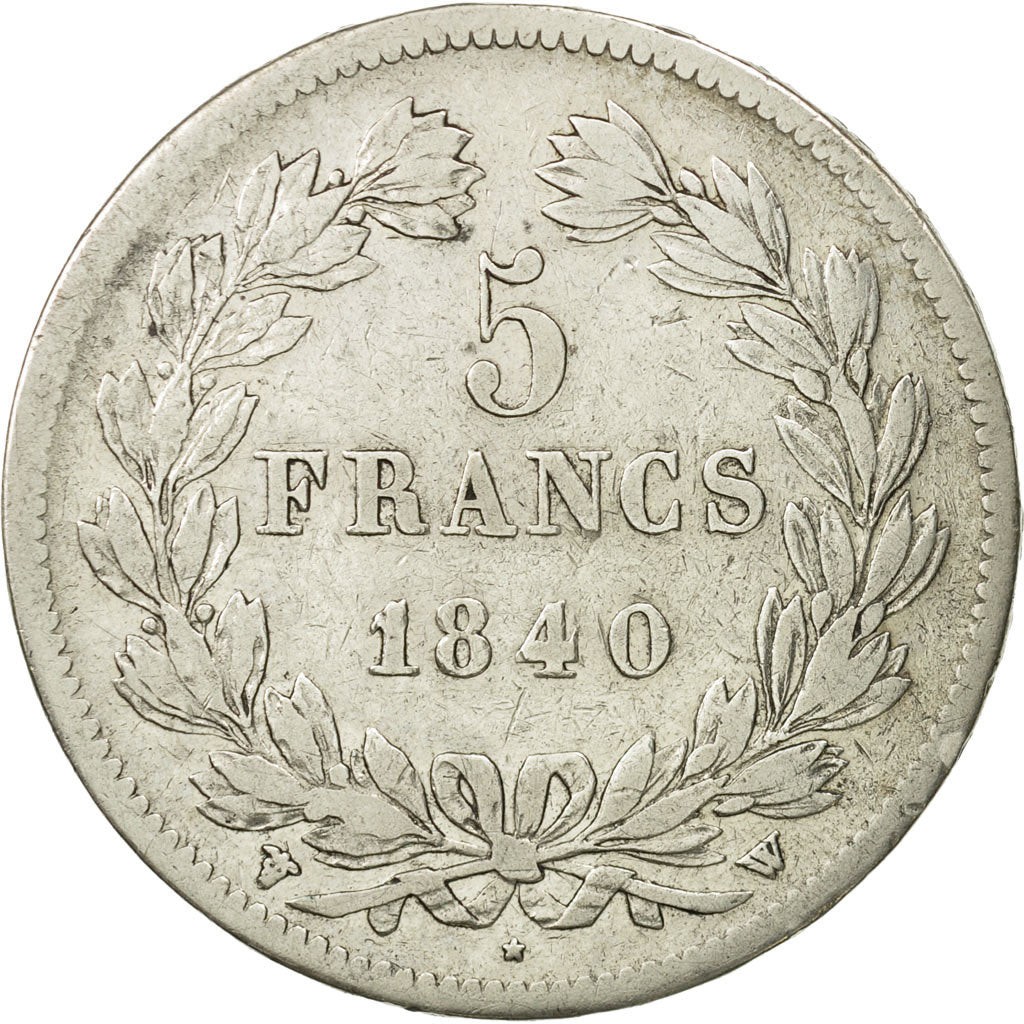 France, Louis-Philippe, 5 Francs, 1840, Lille, TB+, Argent, KM:749.13, Gad 678