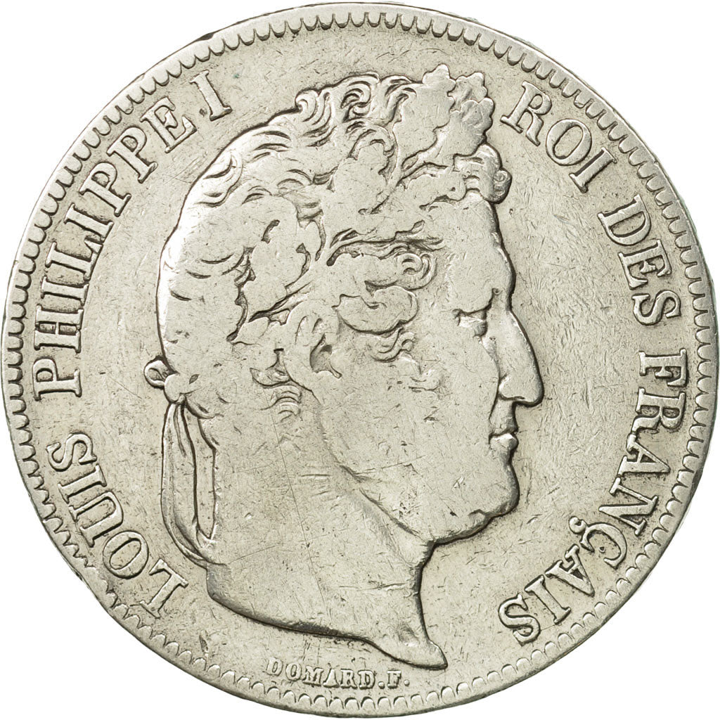 France, Louis-Philippe, 5 Francs, 1840, Strasbourg, VF(20-25), Silver, KM:749.3