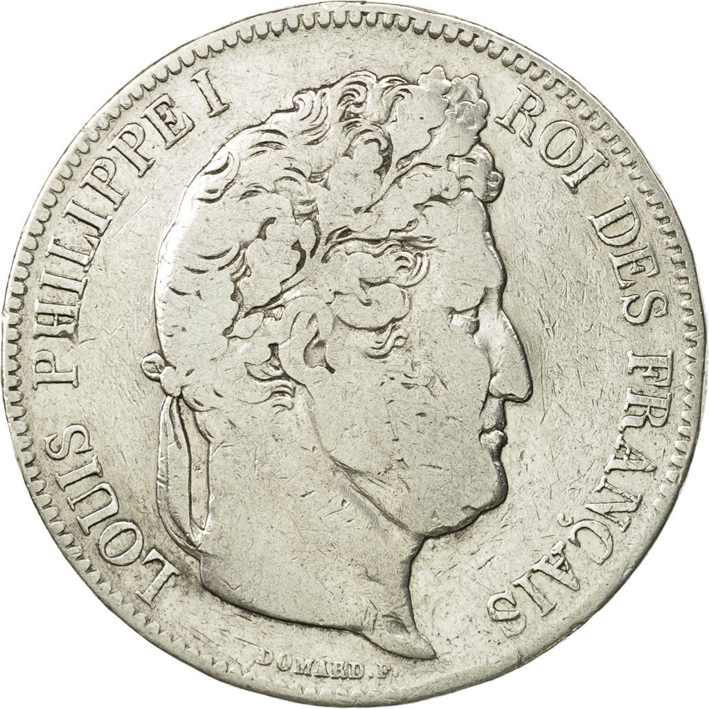 France, Louis-Philippe, 5 Francs, 1843, Paris, VF(20-25), Silver, KM:749.1