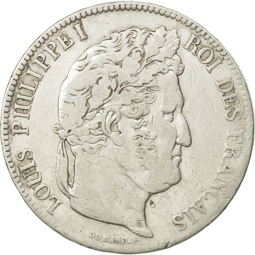 Coin, France, Louis-Philippe, 5 Francs, 1838, Rouen, VF(30-35), Silver
