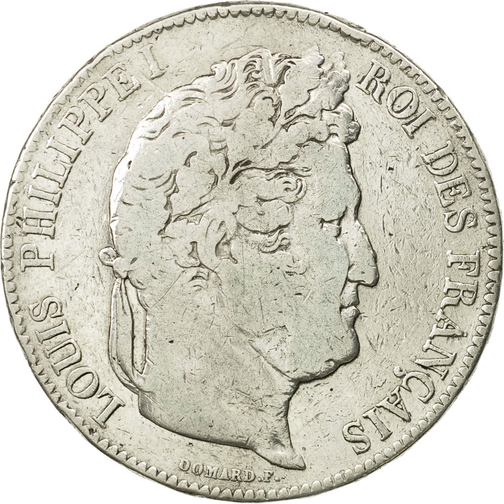 France, Louis-Philippe, 5 Francs, 1842, Strasbourg, F(12-15), Silver, KM:749.3