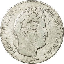 France, Louis-Philippe, 5 Francs, 1842, Strasbourg, F(12-15), Silver, KM:749.3