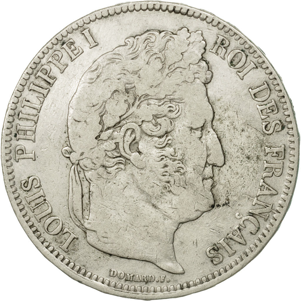 France, Louis-Philippe, 5 Francs, 1838, Marseille, TB+, Argent,KM:749.10,Gad 678