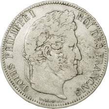 France, Louis-Philippe, 5 Francs, 1838, Marseille, TB+, Argent,KM:749.10,Gad 678
