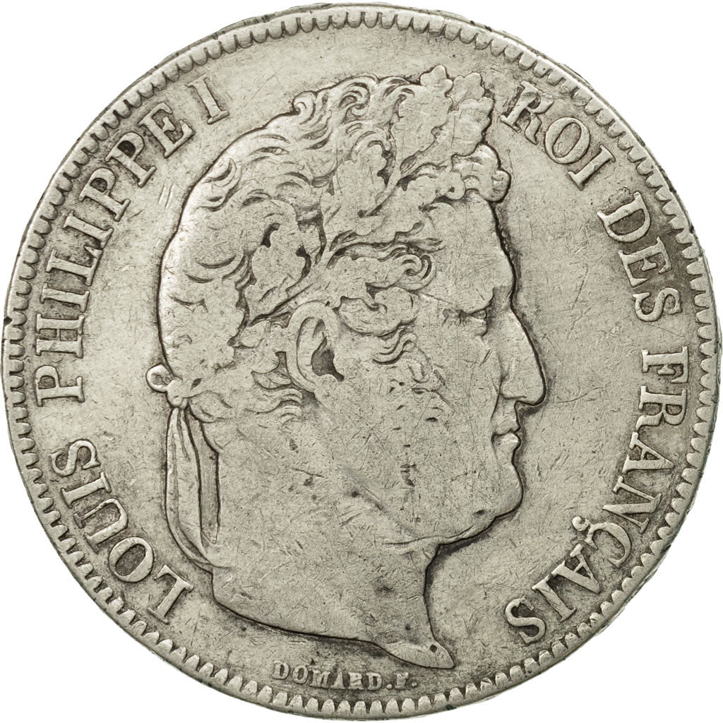 Coin, France, Louis-Philippe, 5 Francs, 1840, Strasbourg, VF(20-25), Silver