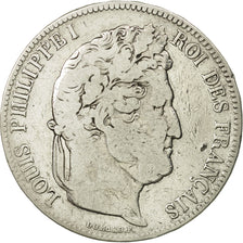 France, Louis-Philippe, 5 Francs, 1842, Lille, TB, Argent, KM:749.13,Gad 678