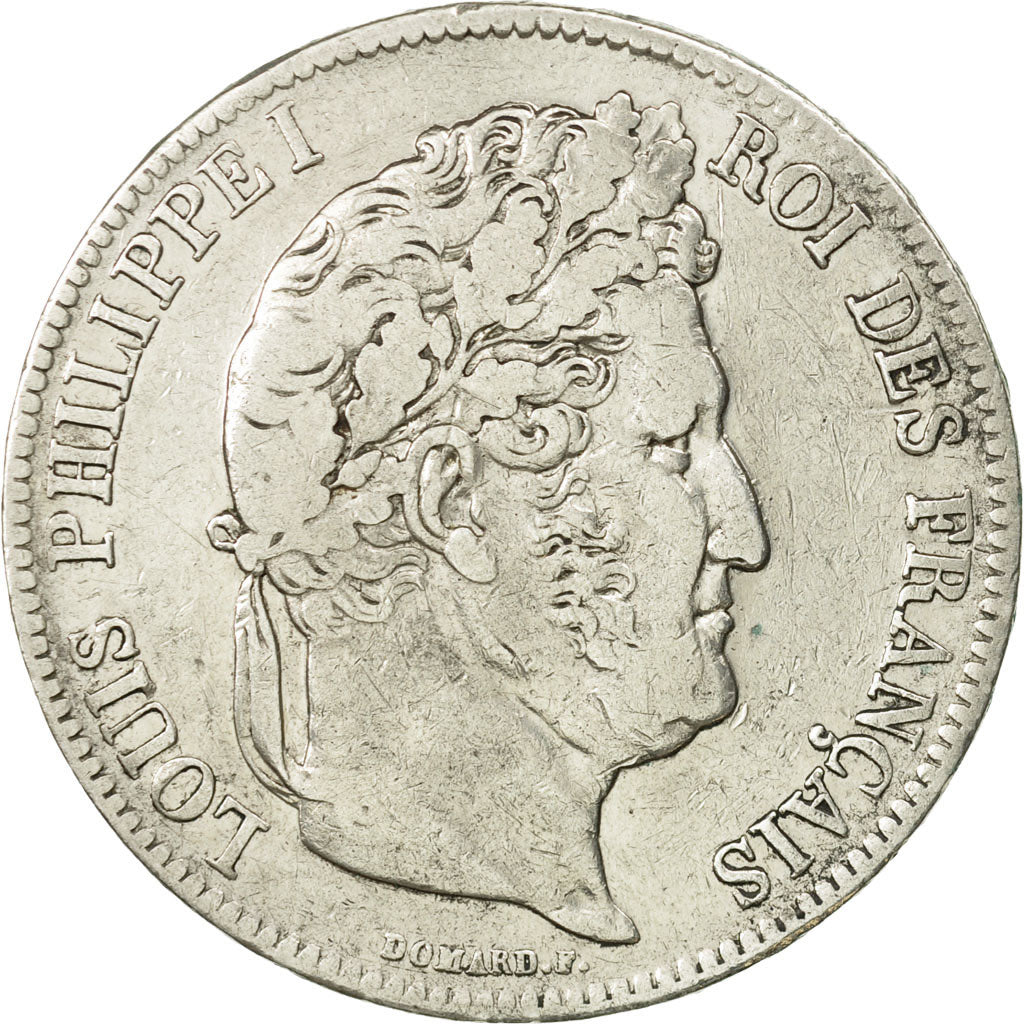 Coin, France, Louis-Philippe, 5 Francs, 1839, Lille, VF(30-35), Silver