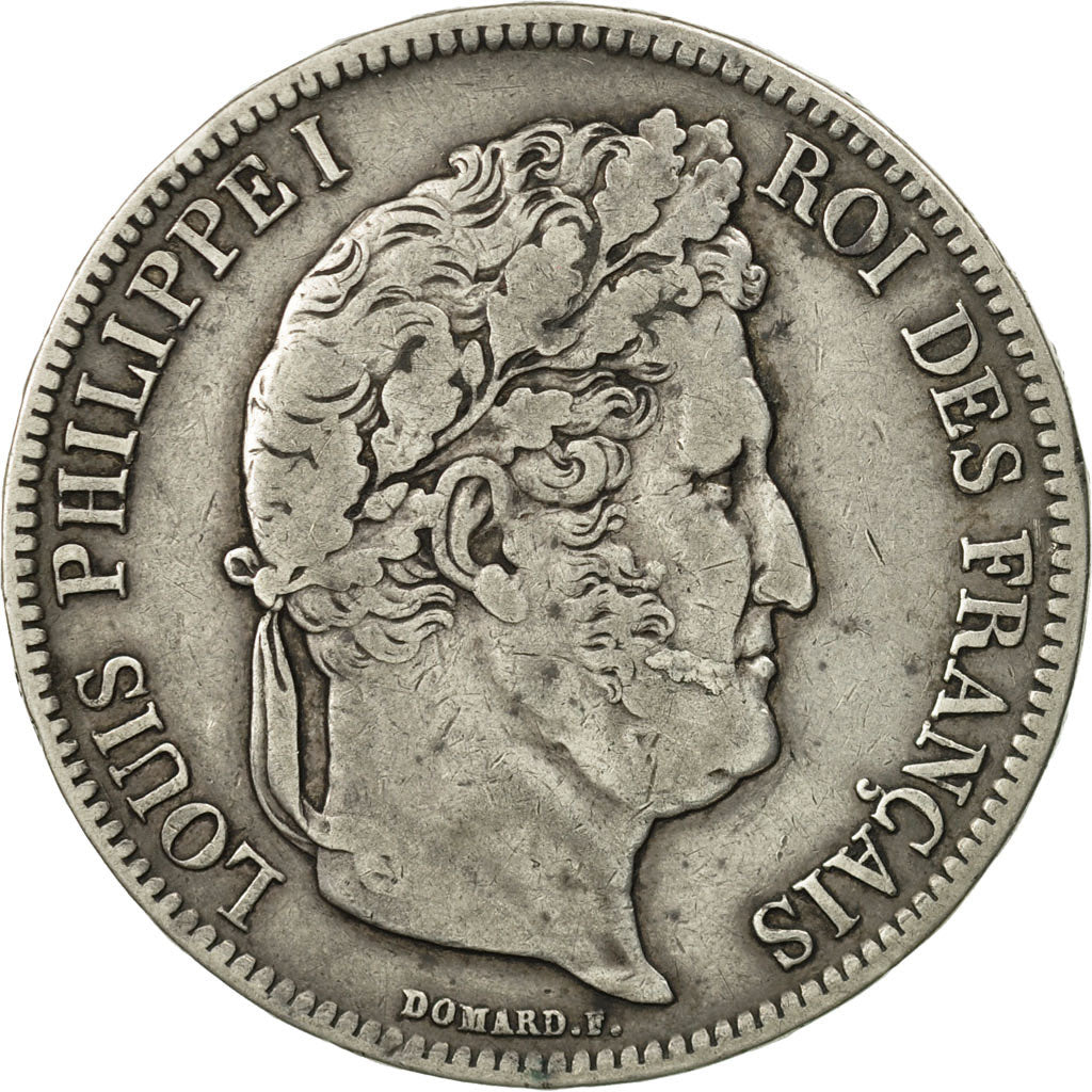 Monnaie, France, Louis-Philippe, 5 Francs, 1837, Marseille, TTB, Argent