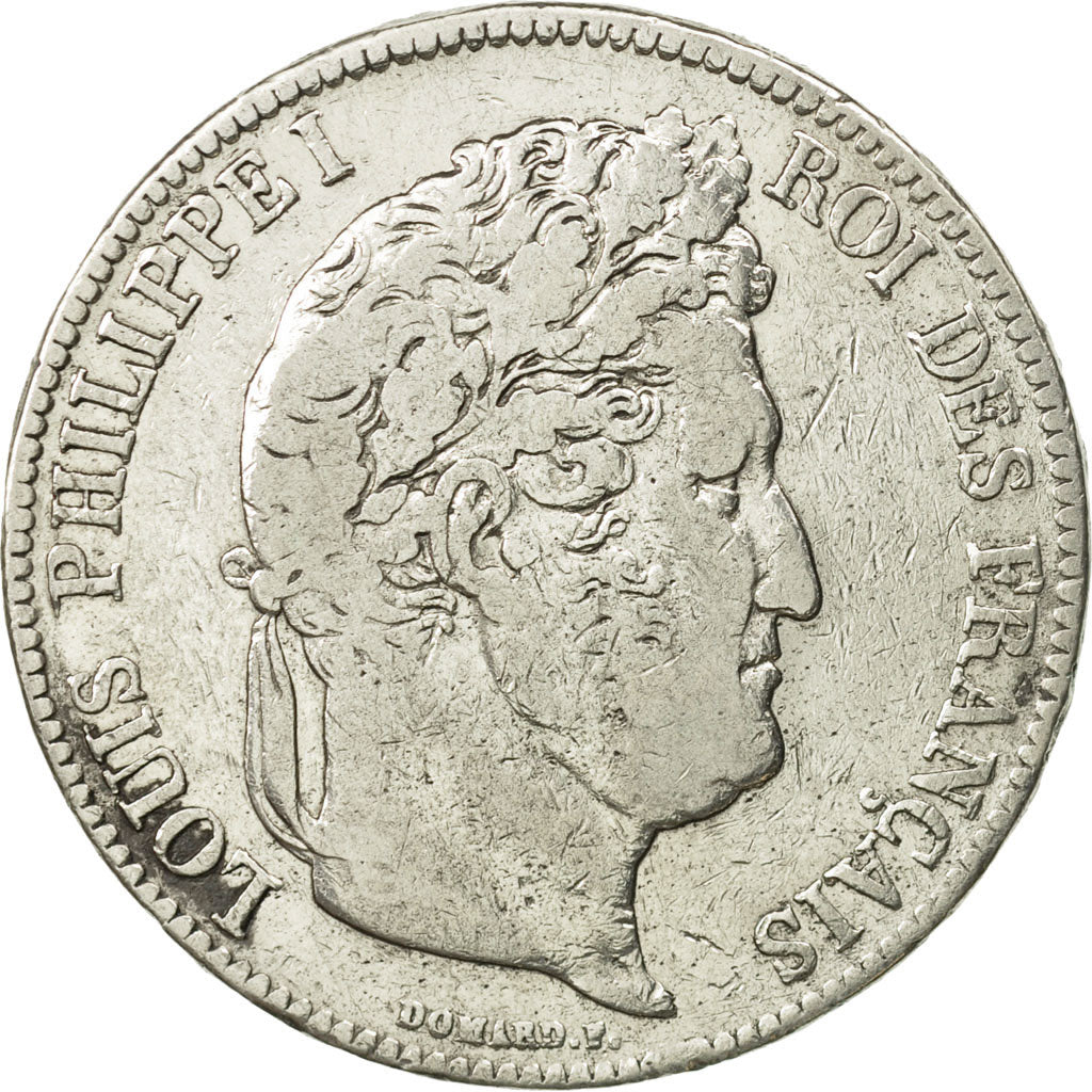 Coin, France, Louis-Philippe, 5 Francs, 1837, Paris, VF(30-35), Silver
