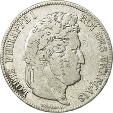 Coin, France, Louis-Philippe, 5 Francs, 1837, Paris, VF(30-35), Silver